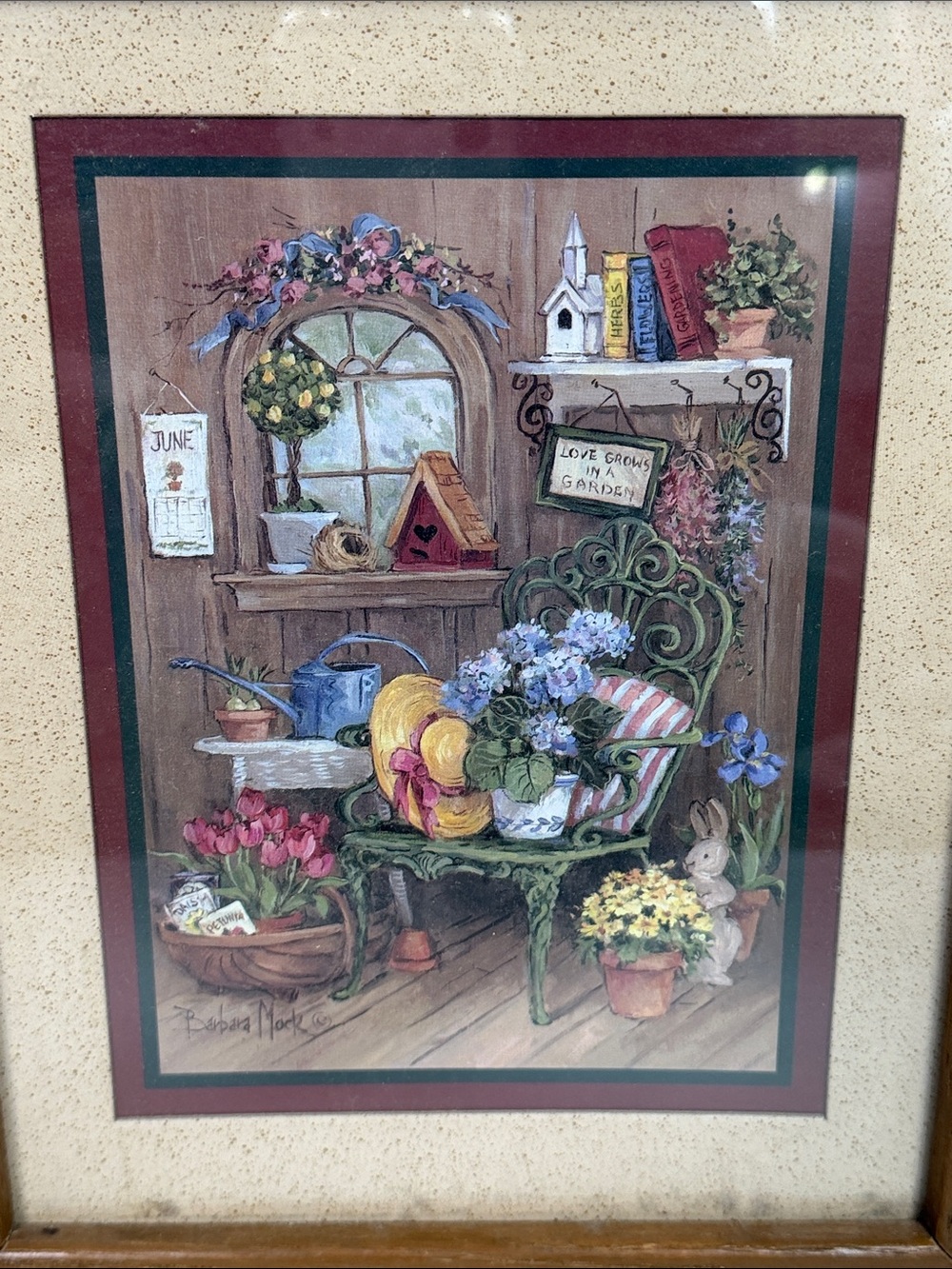 Vintage Home Interiors Garden Print Wall Art Framed Cottagecore Floral Decor USA - Picture 10 of 12